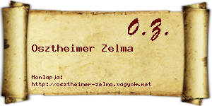Osztheimer Zelma névjegykártya